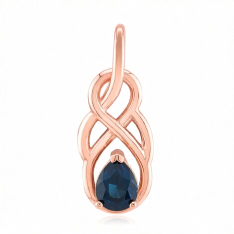 9K Biashara Sapphire Gold Pendant
