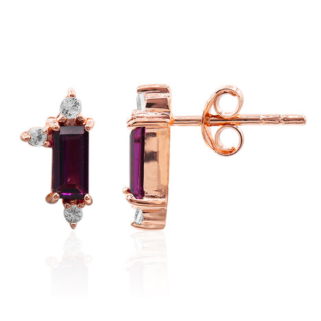 Boucles d'oreilles en argent et Grenat Rhodolite