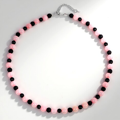 Collana in argento con Quarzo Rosa
