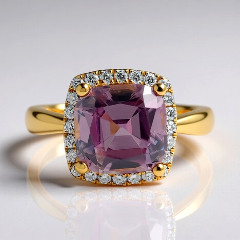 Anello in oro con Diasporo Rosa (AMAYANI)
