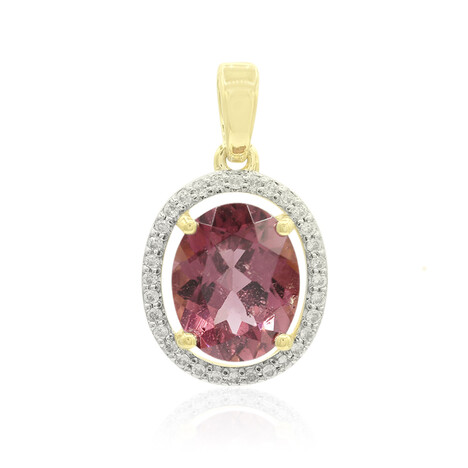 Gouden hanger met een roze toermalijn (Tenner Diniz)