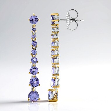 Orecchini in argento con Tanzanite (Gems en Vogue)