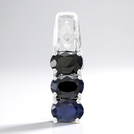 Ciondolo in argento con Zaffiro Blu