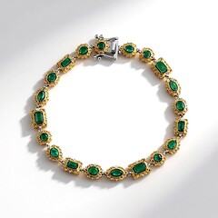 Bracciale in argento con Smeraldo Zambia (Gems en Vogue)