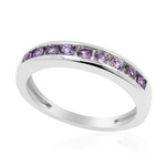 Ceylon Purple Sapphire Silver Ring