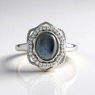 Pink Maniry Labradorite Silver Ring
