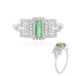Anello in argento con Tormalina Verde di Benedito