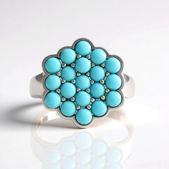 Anello in argento con Turchese Sleeping Beauty (Faszination Türkis)