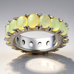 Anello in argento con Opale di Welo