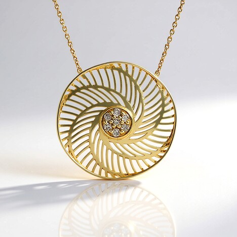Collana in oro con Diamante Champagne I2 (Ornaments by de Melo)