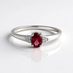 Anello in argento con Tormalina Rosa Brasiliana