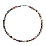 Zilveren halsketting met toermalijnen