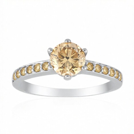 18K VS1 Argyle Rose De France Diamond Gold Ring (Annette)