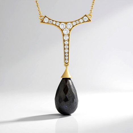 Collier en argent et Labradorite dorée de Maniry (KM by Juwelo)
