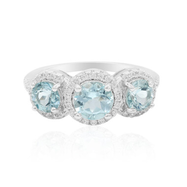 Anello in argento con Topazio Blu Cielo