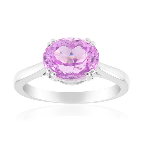 Zilveren ring met een kunziet (Pallanova)