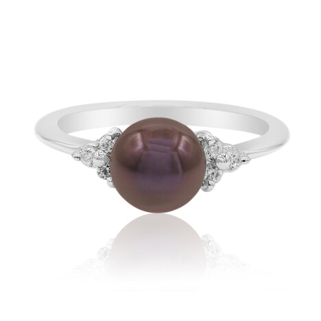 Zilveren ring met een zoetwater kweekparel (TPC)