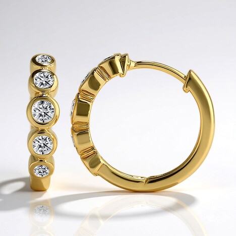 Orecchini in oro con Diamante SI1 (G) (Annette)