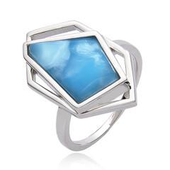 Larimar Silver Ring