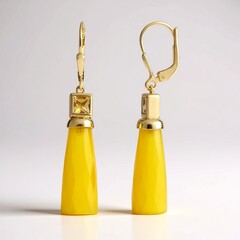 Orecchini in argento con Calcedonio Giallo (KM by Juwelo)