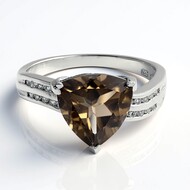 Smoky Quartz Silver Ring