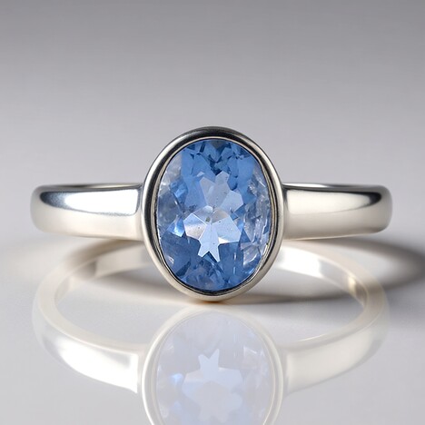 Bague en argent et Fluorite à couleur changeante