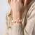Zilveren armband met Perzik zoetwater kweekparels (TPC)