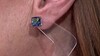 Pendientes en plata con Cuarzo Místico azul