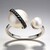 Anello in argento con Perla d'Acqua Dolce Bianca