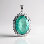 Ciondolo in argento con Fluorite Verde
