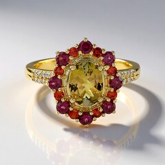 Anello in oro con Tanzanite Gialla (non riscaldata) (Adela Gold)