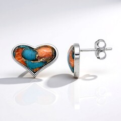 Orecchini in argento con Gemma
