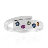 Anello in argento con Zaffiro Arancione di Tuléar