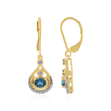 Orecchini in argento con Topazio Blu Londra