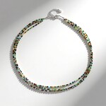 Collana in argento con Diopside Russo