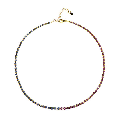 Saphir-Silberhalskette