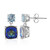 Mystic Blue Quartz Silver Earrings