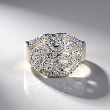 Bague en argent et Zircon