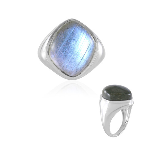 Anello in argento con Labradorite Blu Maniry (KM by Juwelo)