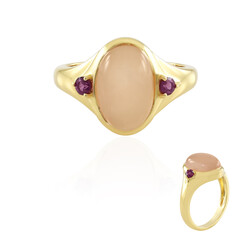 Zilveren ring met een Perzik Maansteen (KM by Juwelo)