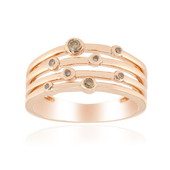 Zilveren ring met een SI1 Argyle Rose De France Diamant