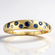 Anello in oro con Zaffiro Ceylon Blu