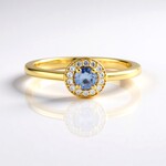 Anello in argento con Zaffiro Ceylon Blu