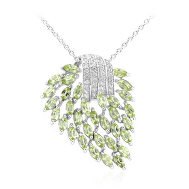 Collana in argento con Peridoto della Birmania