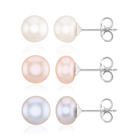 Süßwasserzuchtperlen-Silberohrringe (TPC)