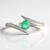 Anello in argento con Smeraldo Russo (Adela Silber)