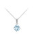 Himmelblauer Topas-Silberhalskette