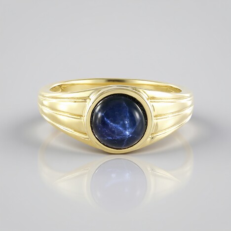 Anello in argento con Zaffiro Stellato Blu