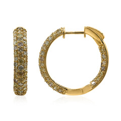 Gouden oorbellen met SI2 Fancy Diamanten (CIRARI)