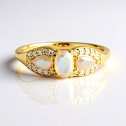 Bague en argent et Opale Welo